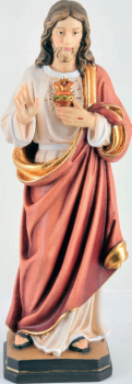 STATUE HERZ JESUS HOLZ