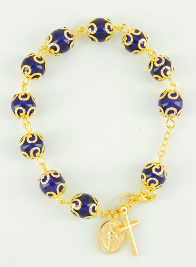 ARMBAND BLAU GOLD